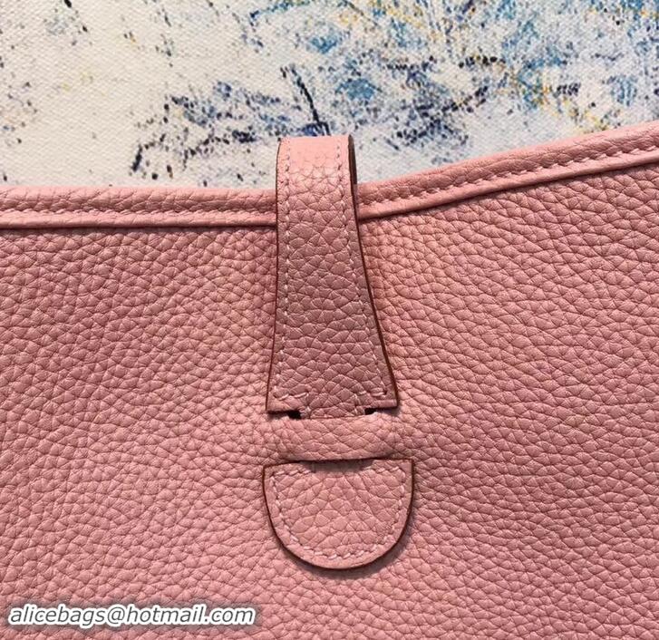 Imitation Hermes Evelyne III PM Bag in Original Togo Leather 423018 Pink