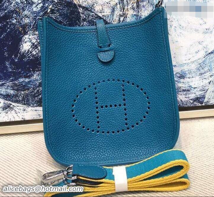 Best Price Hermes Evelyne Mini Bag in Original Togo Leather 423020 Macaron Blue