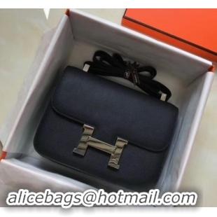 Best Quality Hermes Constance MM Bag in Epsom Leather Black with Silver Hardware H42611