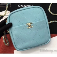 Good Quality Chanel Casual Trip North/South Camera Case Bag AS0139 Light Green 2019