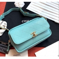 Fashion Chanel Casual Trip Waist Bag AS0142 Light Green 2019