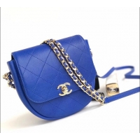 Popular Style Chanel Casual Trip Messenger Flap Bag AS0143 Blue 2019