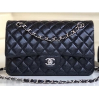 Good Quality Chanel Pearl Caviar Calfskin Medium Classic Flap Bag A1112 Black
