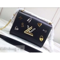 Trendy Design Louis Vuitton Love Lock Epi Leather Twist MM Bag M52891 Noir 2019