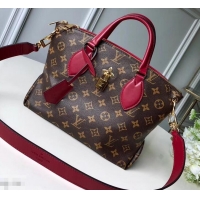 Charming Louis Vuitton Monogram Canvas Flower Zipped Tote BB Bag M44350 Lie de Vin 2019