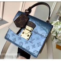 Good Quality Louis Vuitton Monogram Vernis Patent Leather Spring Street Bag M90373 Bleu Jean 2019