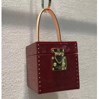 Discounts Louis Vuitton Vintage Monogram Vernis Bleecker Box Top Handle Bag M40011 Red 2019
