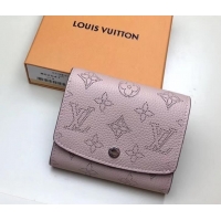 Duplicate Louis Vuitton Mahina Leather Iris Compact Wallet M62541 Magnolia 2019