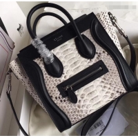 Fashion Celine Python Luggage Nano Bag 419012 Gray