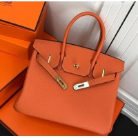 Cheap Price Hermes Birkin 30 Bag In Leather 420014 Orange