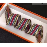 Grade Quality Hermes Stripes Wide Shoulder Strap with Gold Hardware H442110 Multicolor/Yellow/Red