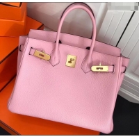 New Design Hermes Birkin 25cm Bag Pink in Togo Leather With Gold Hardware 423012