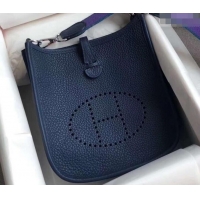 Discount Hermes Evelyne Mini Bag in Original Togo Leather 423020 Dark Blue
