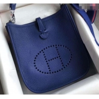 Buy New Cheap Hermes Evelyne Mini Bag in Original Togo Leather 423020 Blue
