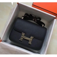 Best Quality Hermes Constance MM Bag in Epsom Leather Black with Silver Hardware H42611