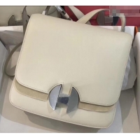 Imitation Hermes 2002 - 26 Bag Creamy In Evercolor Calfskin With Adjustable Strap H42620