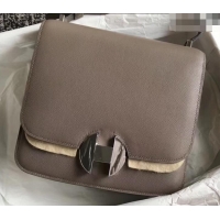 Elegant Hermes 2002 - 26 Bag Etoupe In Evercolor Calfskin With Adjustable Strap H42620