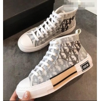 Reproduction Dior Oblique Technical Canvas B23 High-Top Sneakers CD2322 2019