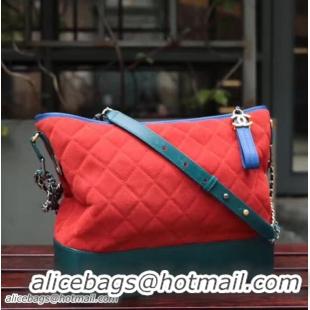 Good Quality Chanel Gabrielle Hobo Bag A93654 Green/Blue/Red 02