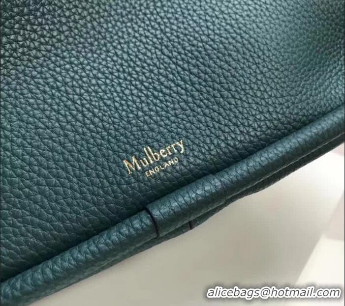 Discount Mulberry Small Leighton Handbag in Green Classic Grain Calf HH51130