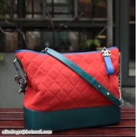 Good Quality Chanel Gabrielle Hobo Bag A93654 Green/Blue/Red 02