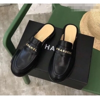 Inexpensive Chanel X Pharrell Capsule Collection Calfskin Slippers G89756 Black 2019