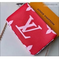 Top Quality Louis Vuitton Monogram Canvas Pochette Double Zip Bag M67561 Rouge 2019