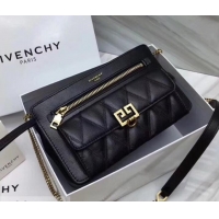 Crafted Givenchy Pocket Shoulder Bag 501448 Black