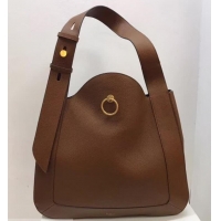 Low Price Mulberry Marloes Hobo in Natural Grain Leather Brown Oak HH51133