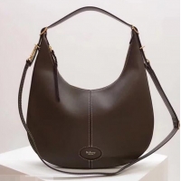 Duplicate Mulberry Small Selby Silky Calf Hobo HH51135 Dark Grey