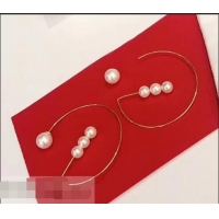 Stylish Low Cost Celine G Pearl Earrings C72301