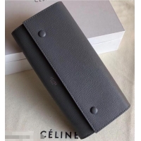 Specials Celine Epi Large Flap Multifunction Wallet 952139 Gray