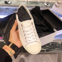 New Discount Celine Rubber Sole Lace-up Sneakers C72283 White