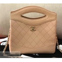 Charming Chanel Mini Chanel 31 Shopping Clutch Bag AS0579 Apricot 2019
