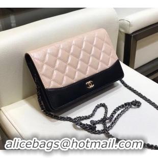 Charming Chanel Aged Calfskin Gabrielle Wallet On Chain WOC Bag A84389 Beige
