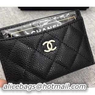 Good Taste Chanel Caviar Classic Card Holder A31510 Black