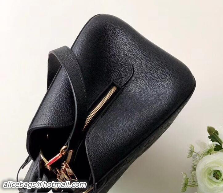 Best Luxury Louis Vuitton Monogram Empreinte Leather Montaigne BB Bag M41053 Noir