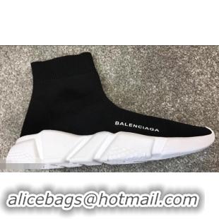 Low Price Balenciaga Knit Sock Speed Trainers Sneakers B92901 Black/White 2019