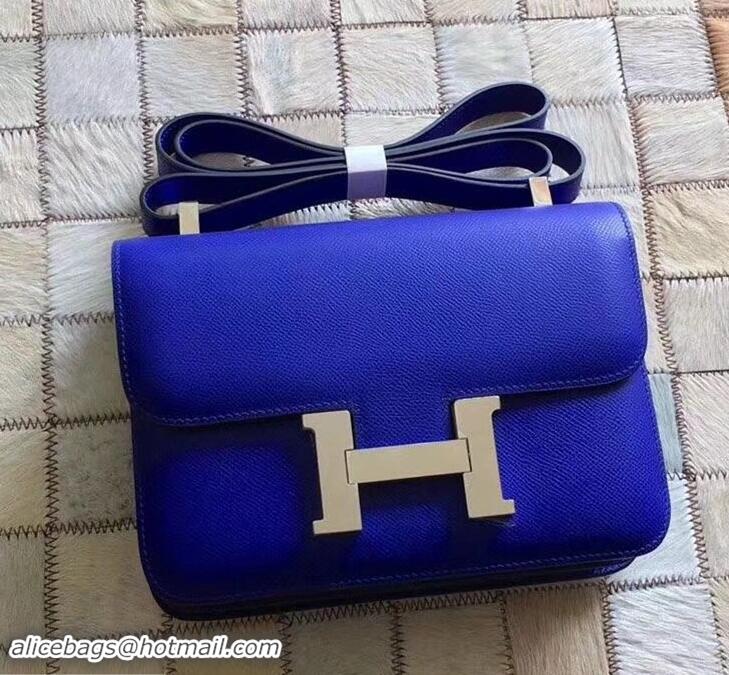 Best Product Hermes Constance 23 Bag in original Epsom Leather 600933 cobalt blue