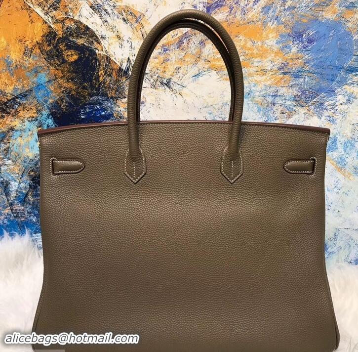Most Popular HERMES BIRKIN 40 ELEPHANT GRAY IN ORIGINAL TOGO LEATHER WITH SILVER HARDWARE 601028