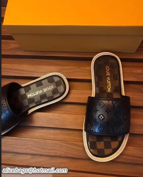 Classic Discount Louis Vuitton Damier Graphite Men's Slides LV93001