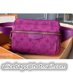 Top Quality Louis Vuitton Denim Fabric Outdoor Bumbag M44624 Purple 2019