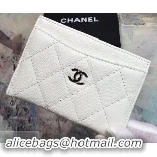 Best Product Chanel Caviar Leather Classic Card Holder A31510 White