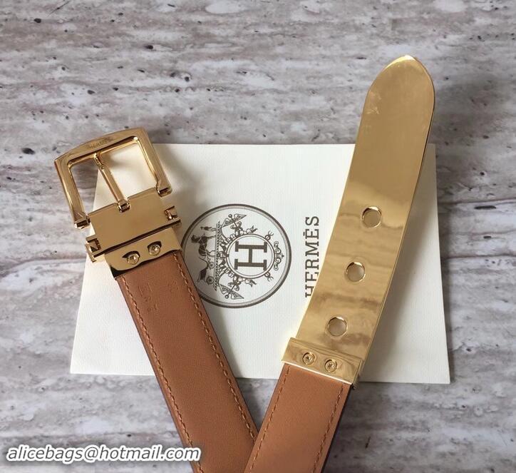 Unique Style Hermes Square Buckle Leather Belt 619016 Red/Gold