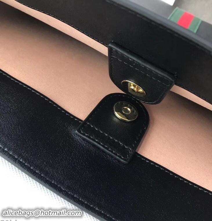 Most Popular Gucci Vintage Web Rajah Large Tote Bag 537219 Leather Black 2019