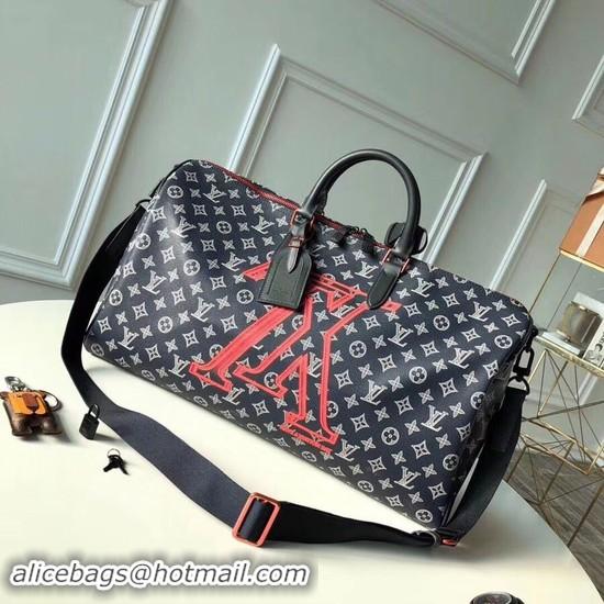 Top Quality Louis Vuitton Monogram Ink Coated Canvas KEEPALL BANDOULIERE 50 M43684