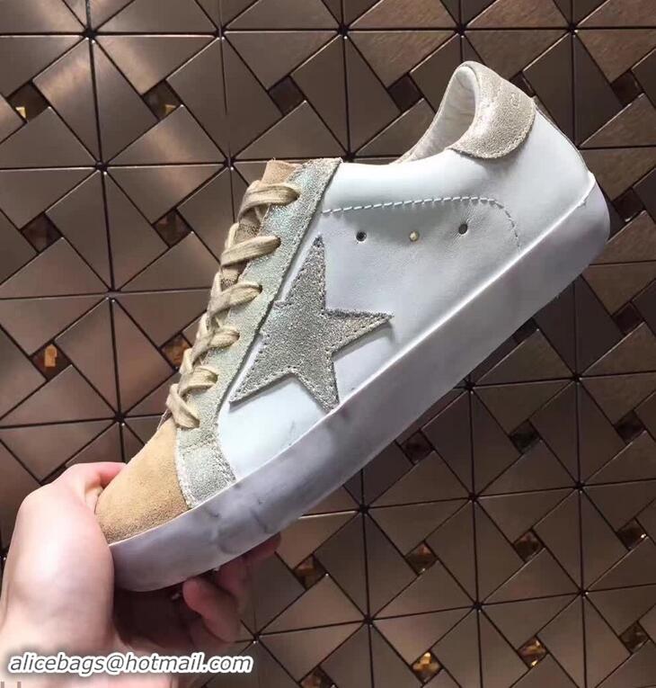 New Design Golden Goose Deluxe Brand Superstar Sneakers GD8402 White/Beige/Silver 2018
