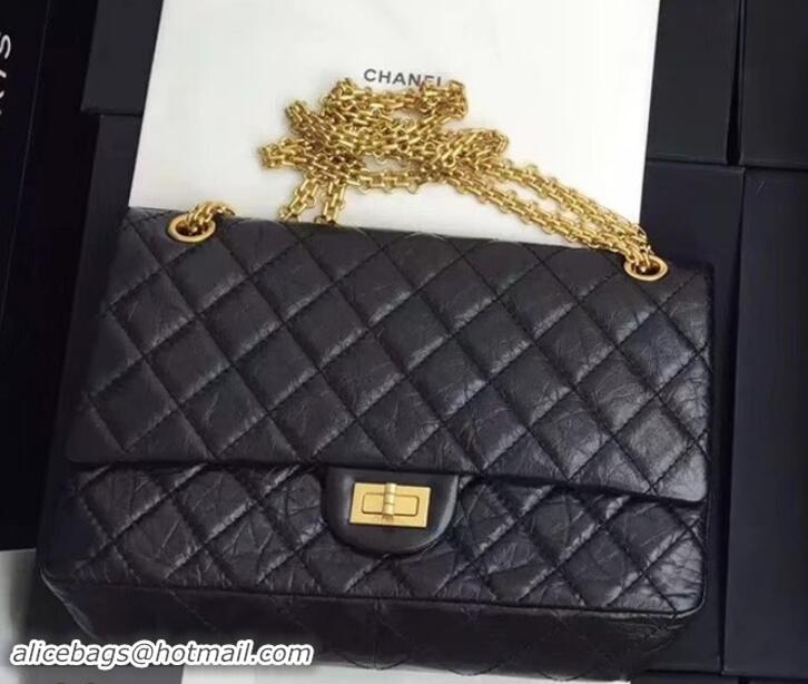 Affordable Price Chanel Original Quality 2.55 Reissue Size 227 calfskin Bag Black with gold hardware 602512