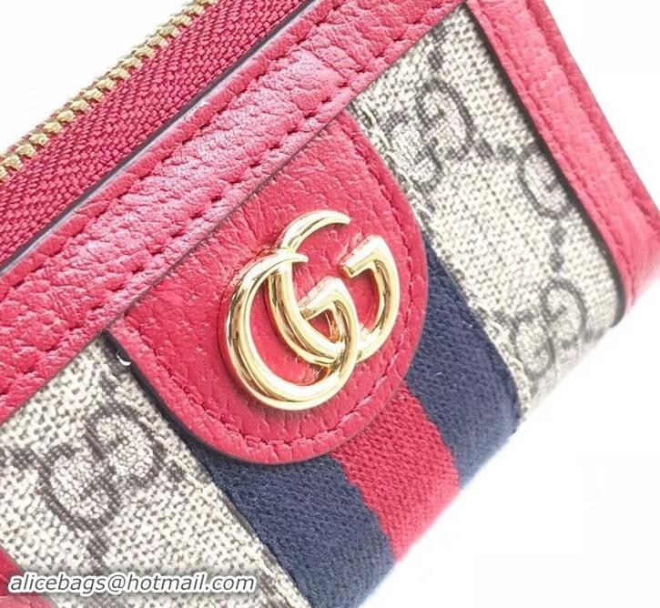 Discounts Gucci Web Ophidia GG Key Case 523157 Red 2019
