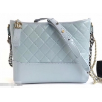  Unique Style Chanel Aged Calfskin Gabrielle Medium Hobo Bag A93824 Sky Blue